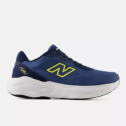 Men's 1240v1 Made in USA Running Shoe in Navy/Yellow & Black with Castlerock/Firecracker