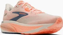 Brooks Ghost 18 Women's Running Shoe in StarWhite/CyberPeach/Grey