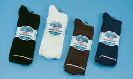 Creative Care SoftStep Diabetic Socks in Black, Navy & White
