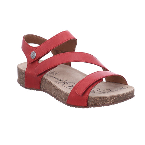 Josef Seibel Tonga 25 Sandal in Camel, White & Red