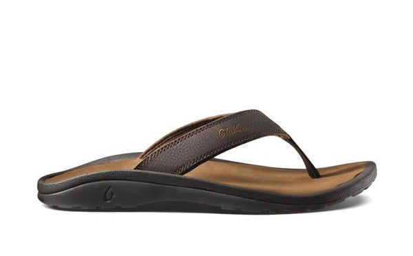 Olukai Men's Ohana Sandal in Dark Java, Stone, Black & Banyan