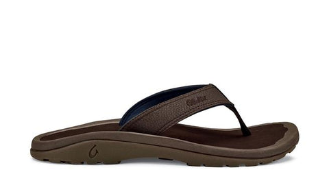 Olukai Men's Ohana Sandal in Sandbar,  Dark Java & Black