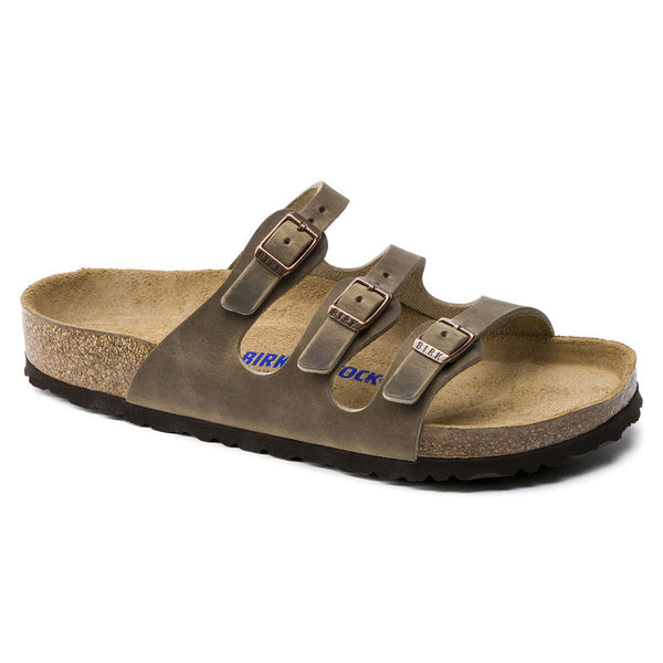 Birkenstock Florida Soft Foot Bed in Habana & Tobacco Brown Oiled Leather