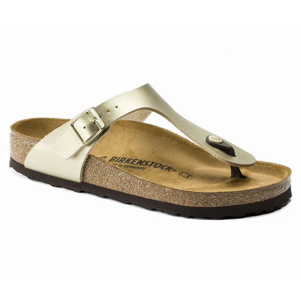 Birkenstock Gizeh Birko-Flor in Gold & Graceful Matcha