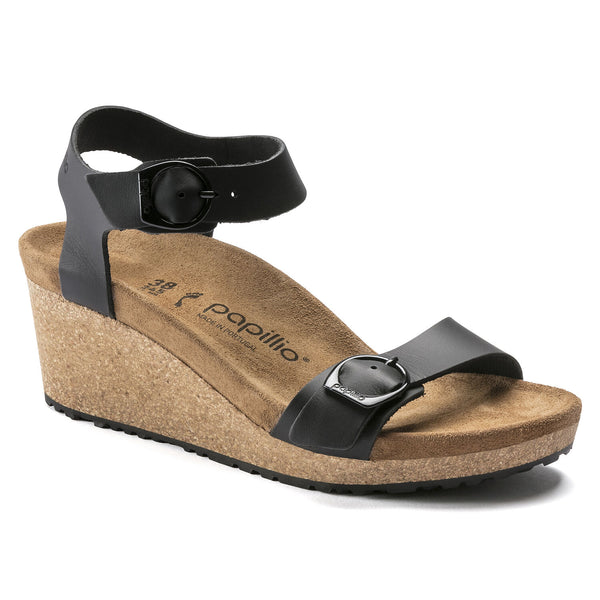 Birkenstock Soley Ring Buckle in Apricot, Cognac, Grey & Sand Castle in Nubuck Leather