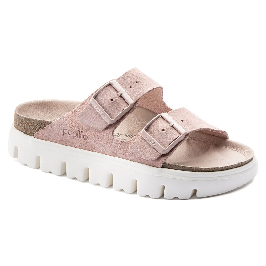 kun Whirlpool Reklame Birkenstock Arizona Platform Suede Leather Slide in Soft Pink & Taupe –  Gimres Shoes