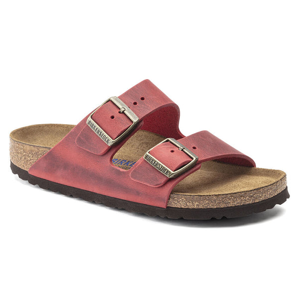 Birkenstock Arizona Soft Foot Bed in Red, Jade, Blue, Habana, Iron & Tobacco Oiled Leather - Some available in Narrow Widths