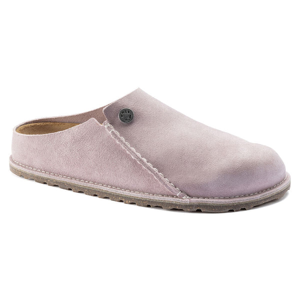 Birkenstock Zermatt Women's  Suede Leather Mule in Pink & Taupe Available in Narrow Width