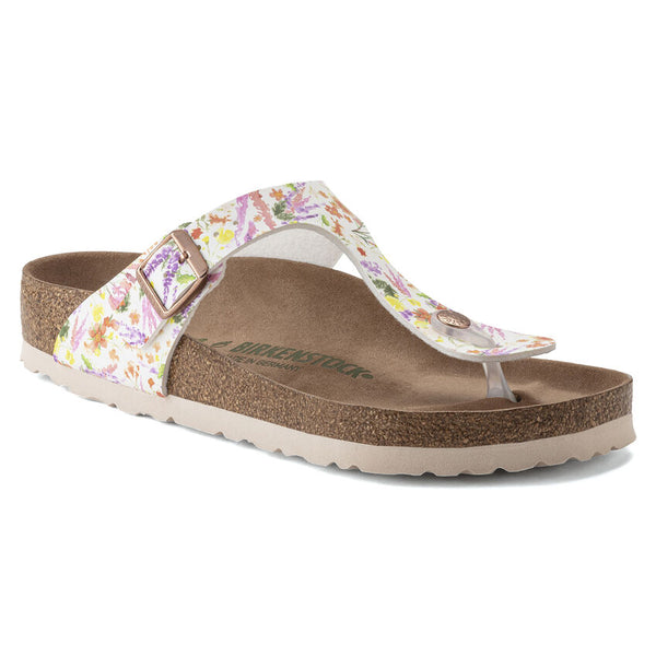 Birkenstock Gizeh Vegan Birko-Flor in Paisley Light Rose & Floral Rose