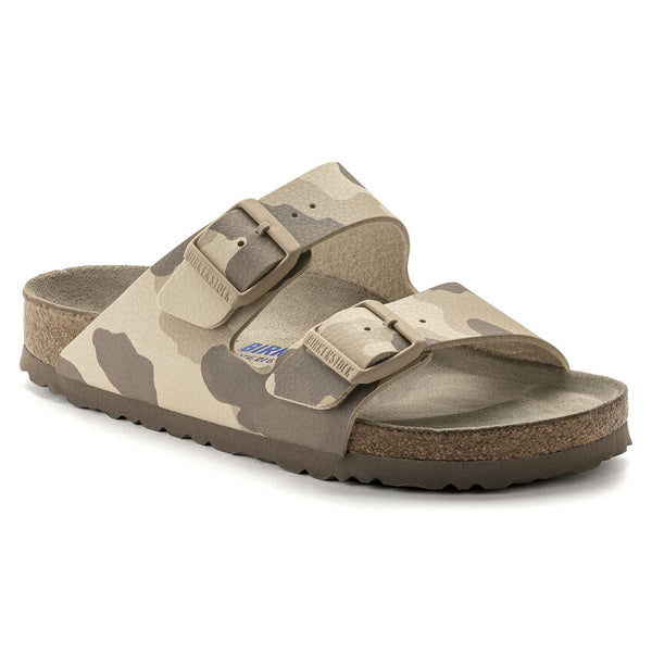 Birkenstock Arizona Soft Footbed Birko-Flor in Desert Soil Camo in Narrows