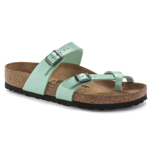 Birkenstock Mayari Birko-Flor in Mars Red, Graceful Matcha, Taupe, Riviera Blue & Aqua