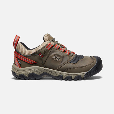 Keen Men's Ridge Flex Waterproof Shoe in Timberwolf Brown & Black