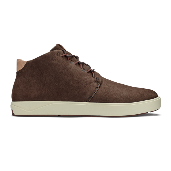 Olukai Men’s Nana Hele Chukka Boots in Dark Wood & Grey