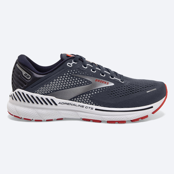 Brooks Adrenaline GTS 22 in Blue/LightBlue/Orange & Peacock/IndiaInk/Grenadine