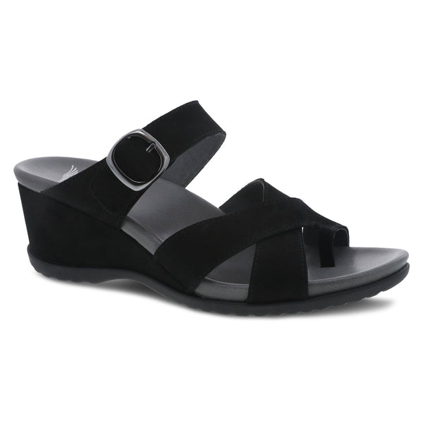 Dansko Aubree Sandal in Teal & Black Nubuck