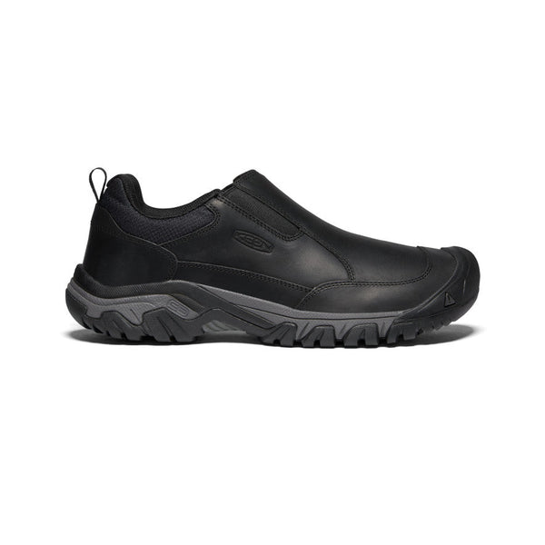 Keen Men's Targhee III Casual Leather Slip On in Black & Dark Earth