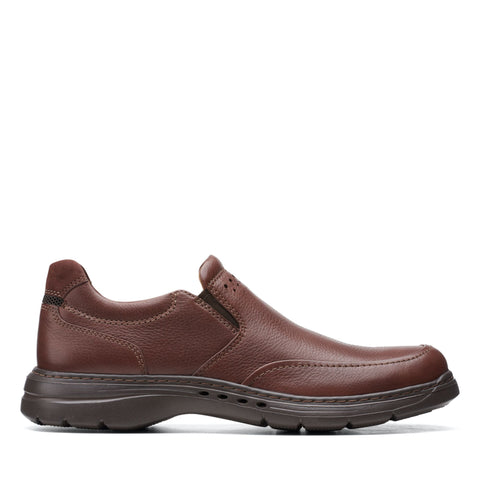 Clarks Un Brawley Step Mahogany Leather Shoe