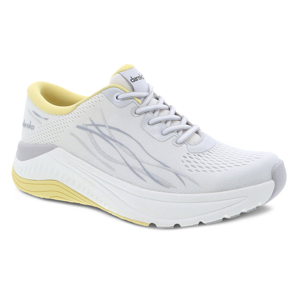 Dansko Pace Walking Shoe in White, Black/Grey & Navy Mesh Available in Wide Widths
