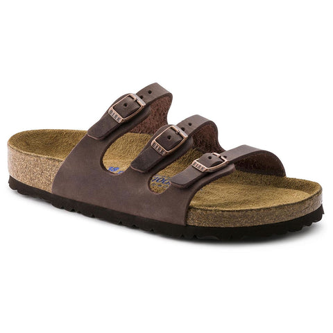 Birkenstock Florida Soft Foot Bed in Habana & Tobacco Brown Oiled Leather