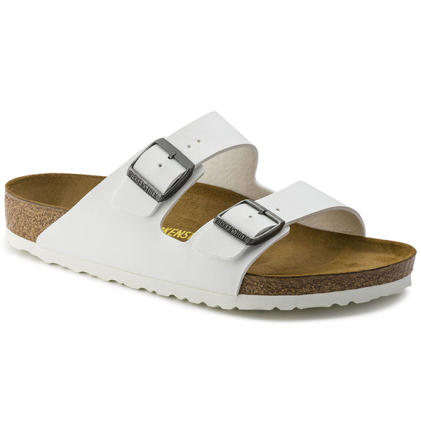 Birkenstock Arizona Birko-Flor in White & Mocha