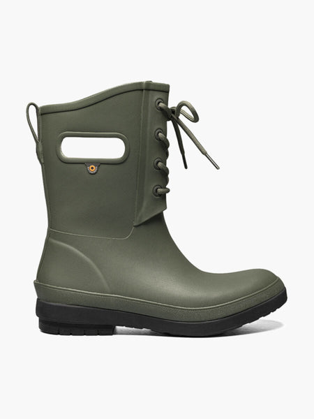 Bogs Amanda Lace Waterproof Boot in Black, Saffron & Green