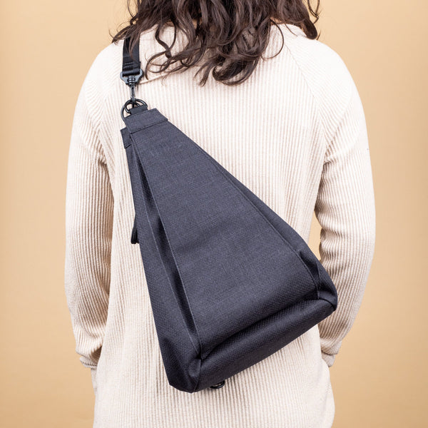 Haiku Crescent 2.0 Bag in River Rock Blue, Honeycomb, Blackberry, Black & Forest