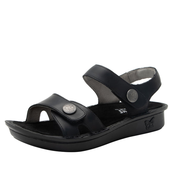 Alegria Vienna Sandal in Black, Earthy Bloom & Garden Chic