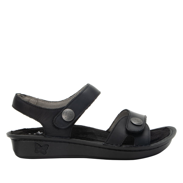 Alegria Vienna Sandal in Black, Earthy Bloom & Garden Chic