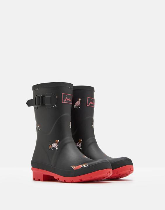 Joules Molly Dog Mid Height Rain Boot