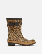 Joules Molly Tan Leopard Mid Height Rain Boot