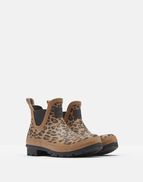 Joules Wellibob Short Height Tan Leopard Welly