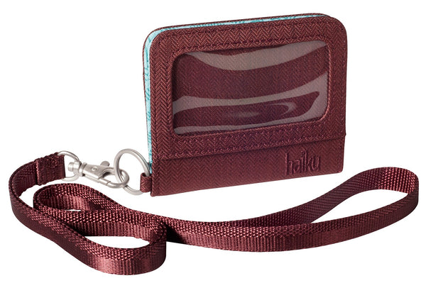 Haiku Access Campus Lanyard Wallet in Black, & Navy
