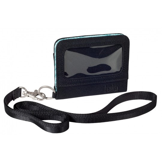 Haiku Access Campus Lanyard Wallet in Black, & Navy