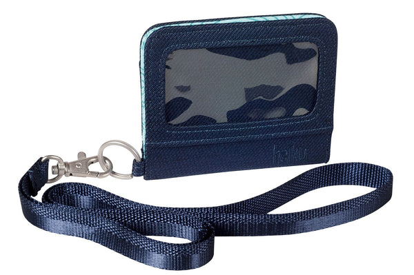 Haiku Access Campus Lanyard Wallet in Black, & Navy