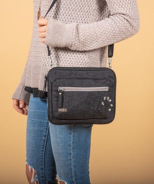 Haiku Aspire Folio Bag in Blackberry & Black Morel